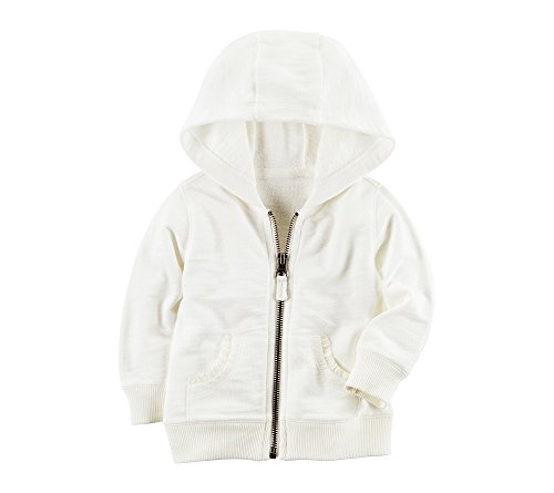 Carter's Baby Girls' Lace Accented Hoodie Ivory 9 Months