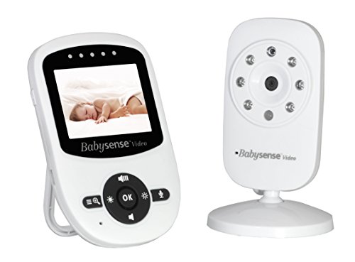 Babysense Video Baby Monitor with LCD Display, Digital Camera, Infrared Night Vision, Two Way Talk Back, Temperature Monitoring, Lullabies, Long Range and High Capacity Battery
