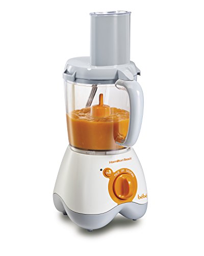 Hamilton Beach 36533 Bebe Baby Food Maker, 5 Cup Food Processor with 10 Food Containers and 2 Stackable Caddies, White