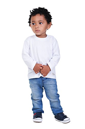 Pulla Bulla Baby Boy Long Sleeve Classic Tee Solid Shirt 3-6 Months White