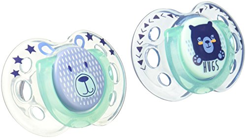 Tommee Tippee Closer To Nature Night Pacifier, 18-36 Months, 2 Count (Colors will vary)