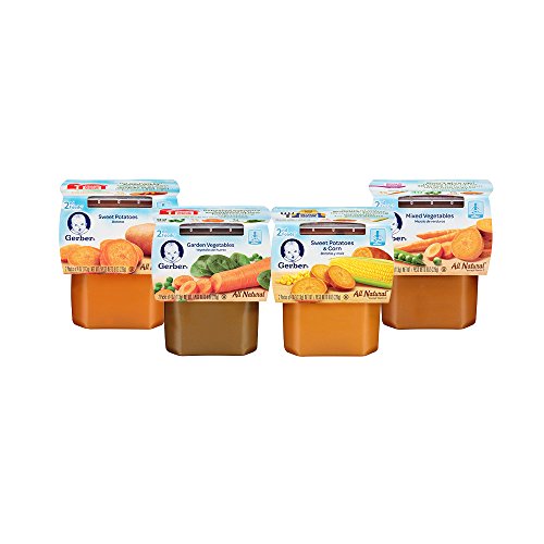 Gerber 2nd Foods Variety Pack, Veggies, 4 Ounce Tubs, 2 Count (Pack of 16)