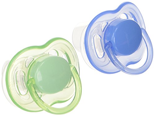 Philips AVENT Freeflow Pacifier BPA, Free Blue / Green, 6-18 Months (Pack of 2)
