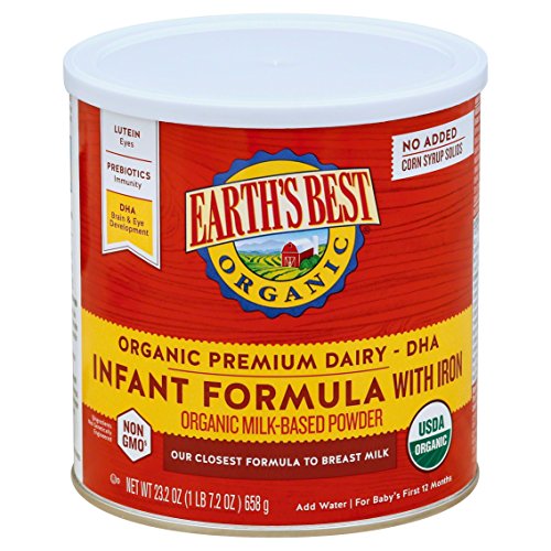 Earth's Best Organic Infant Powder Formula with Iron, Omega-3 DHA & Omega-6 ARA 23.2 Ounce