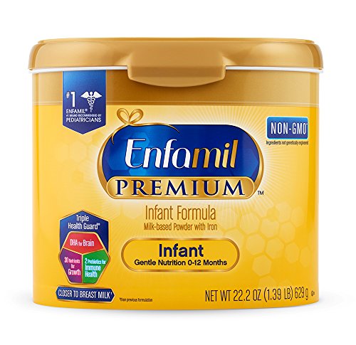 Enfamil PREMIUM Non-GMO Infant Formula, Powder 22.2 Ounce Reusable Tub